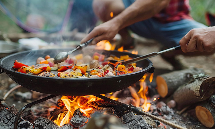 camp meals from PACAYA over fire